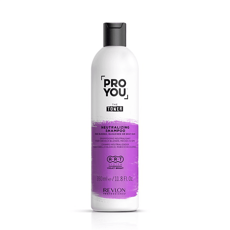 CHAMPÚ PARA NEUTRALIZER EL TONO AMARILLO RUBIO Y CANOSO THE TONER PROYOU REVLON PROFESSIONAL 350 ML