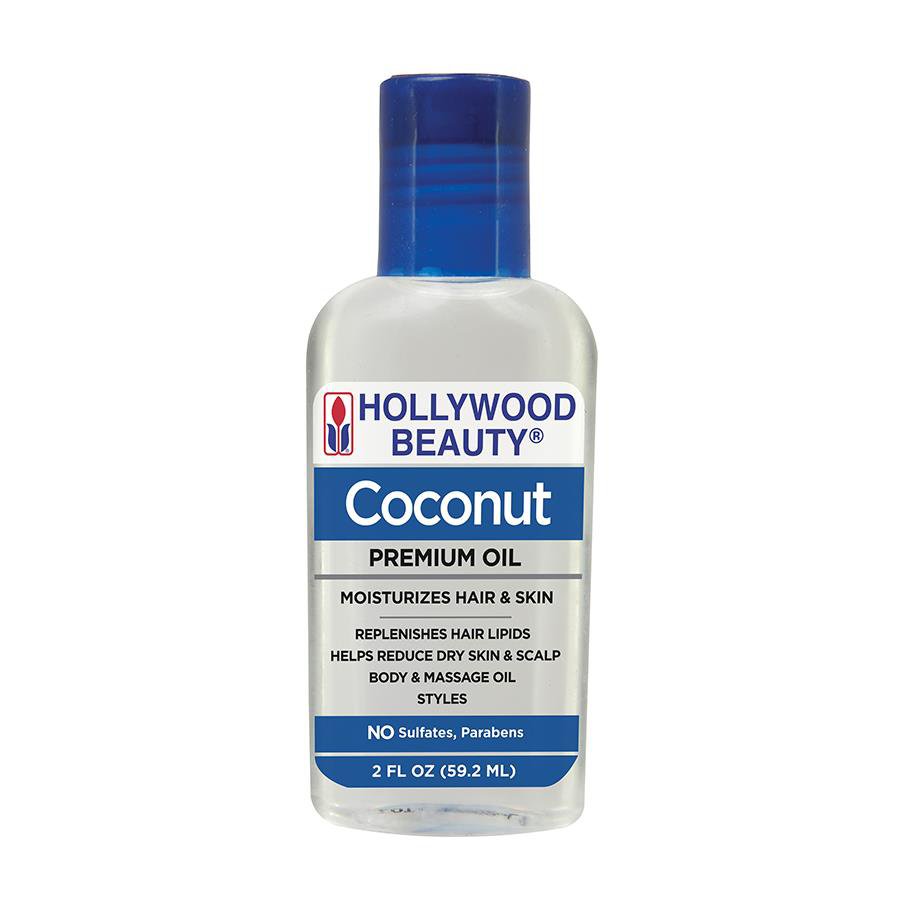 Hollywood Beauty Aceite Premium de Coco Hidratación y Brillo para el Cabello (2 FL OZ)