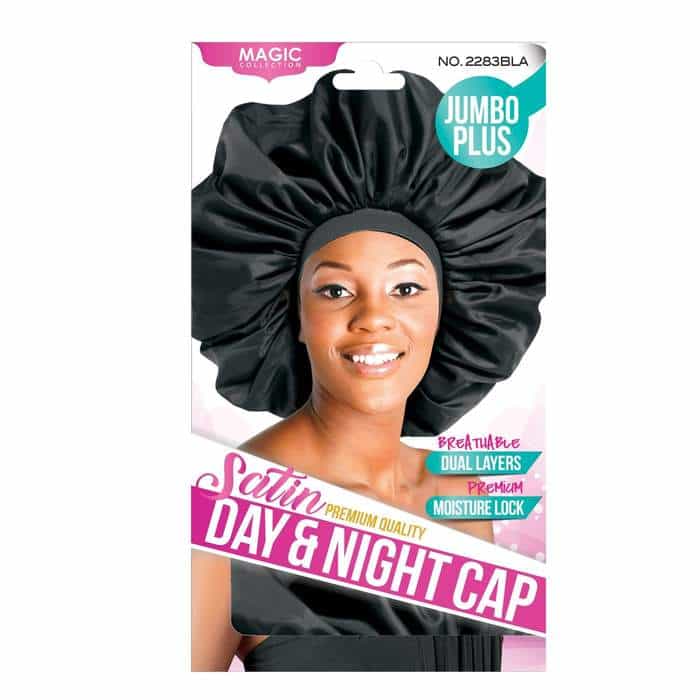 GORRO SATIN DAY &NIGHT CAP JUMBO SIZE #2283BLA MAGIC COLLECTION