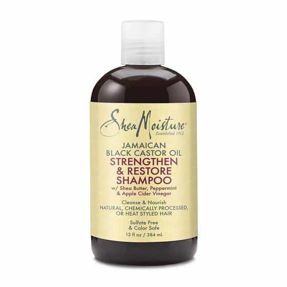 SHEAMOISTURE CHAMPÚ STRENGTHEN & RESTORE SHAMPOO JAMAICAN BLACK CASTOR SHEA MOISTURE 384ml