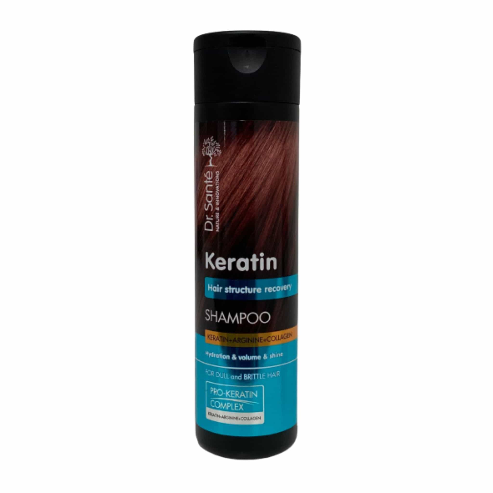 CHAMPU KERATINA HIDRATANTE Y REGENRADOR KERTAIN SHAMPOO DR SANTE 250 ML
