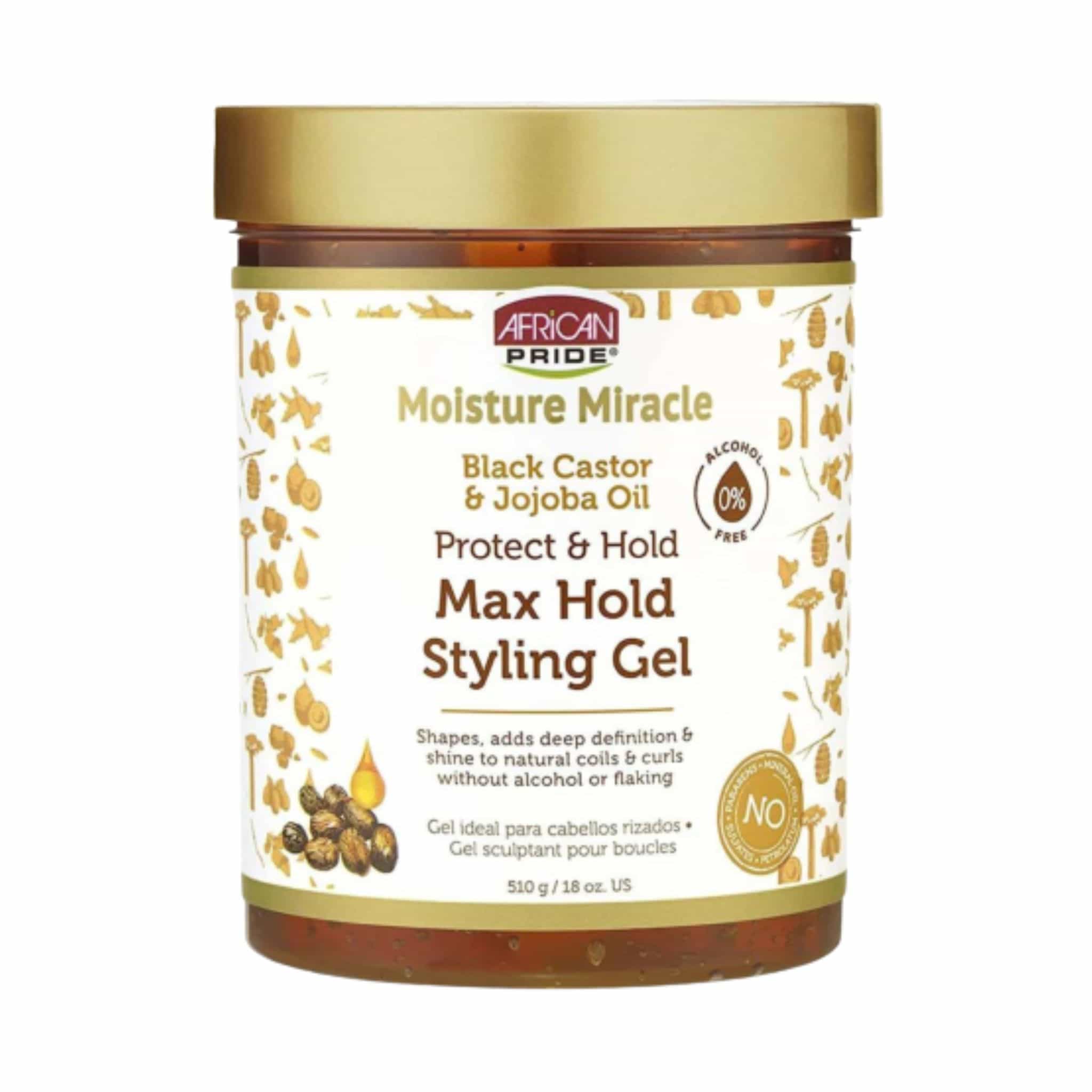 AFRICAN PRIDE Moisture Miracle Max Hold Styling Gel  18oz