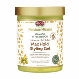 African Pride Moisture Miracle Olive & Tea Tree Max Hold Styling Gel 510g