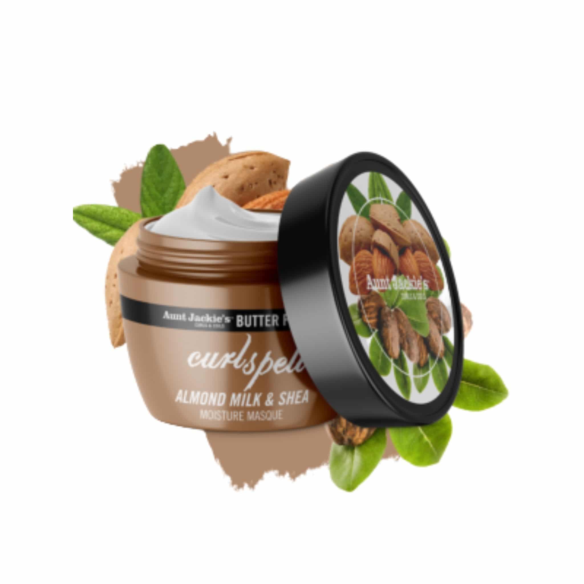 MASCARILLA HIDRATANTE CURL SPELL ALMOND OIL AND SHEA BUTTER MOISTURE MASQUE AUNT JACKIES 355ml