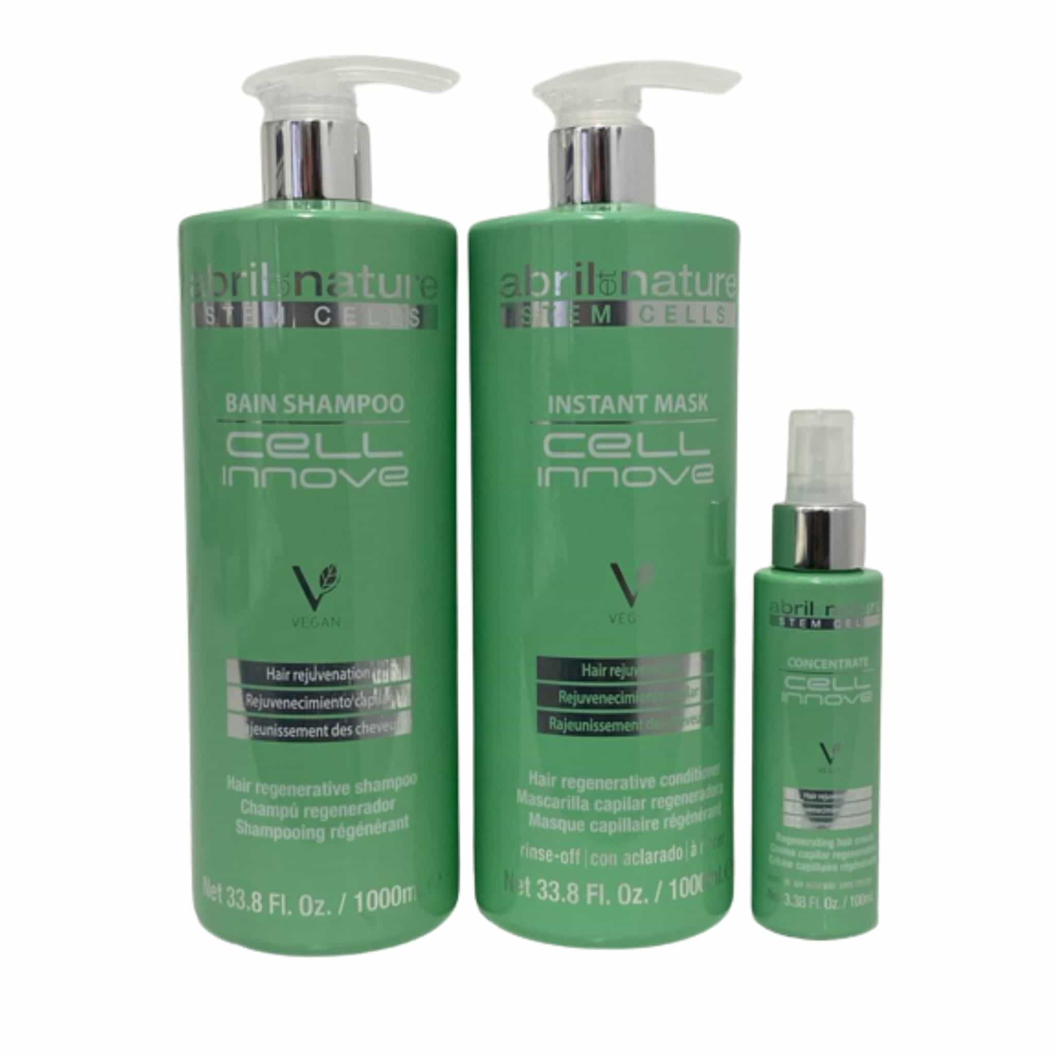 ABRIL ET NATURE  PACK CELL INNOVE Shampoo 1000ml+ Mask 1000ml+ Cream 100ml