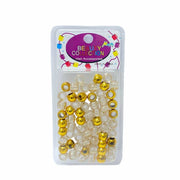 BOLETA DORADA Y CRSTYAL PARA EL PELO