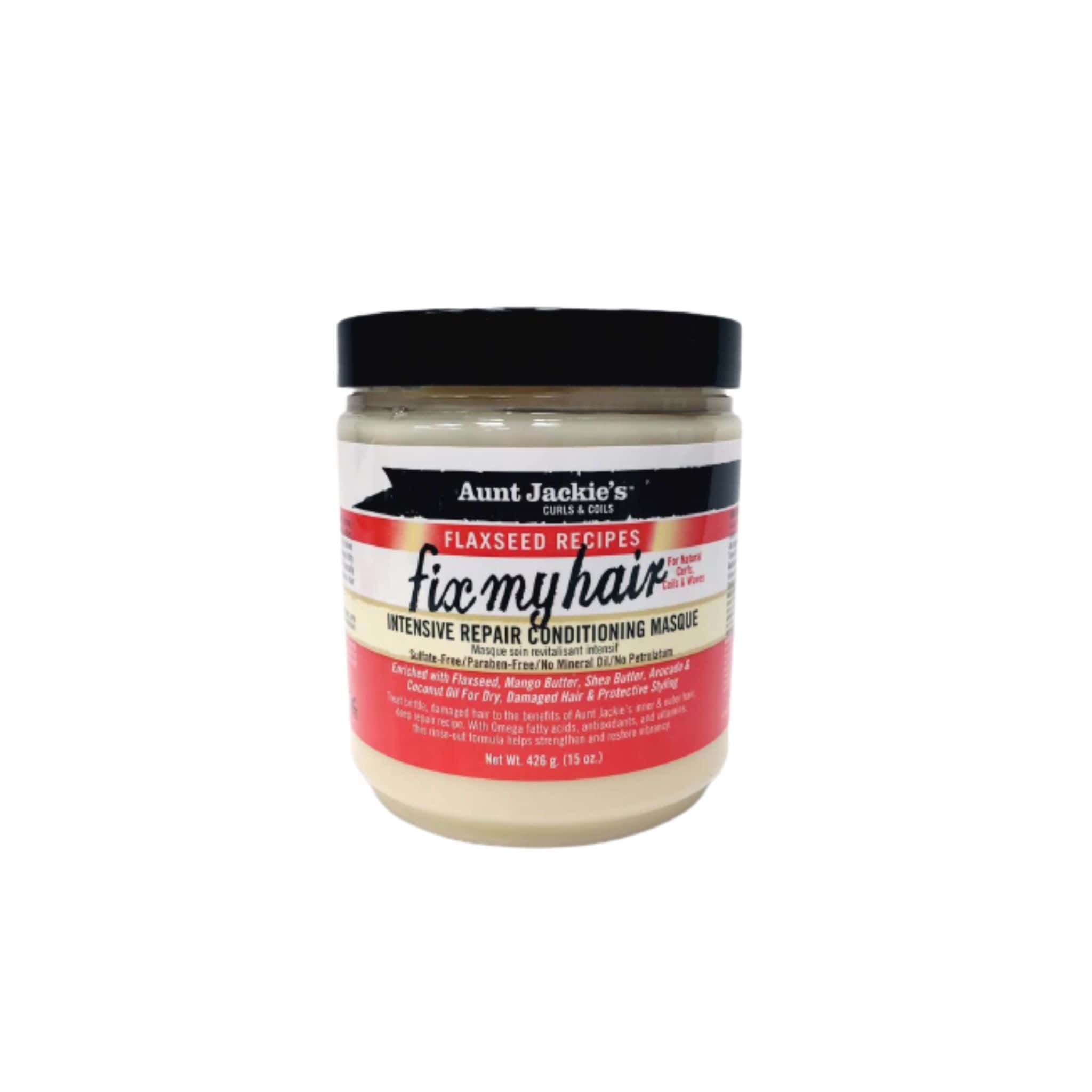 MASCARILLA FIX MY HAIR INTENSIVE REPAIR CONDITIONING MASQUE AUNT JACKIE'S CURLS &amp; COILS FLAXSEED RECIPES 426G
