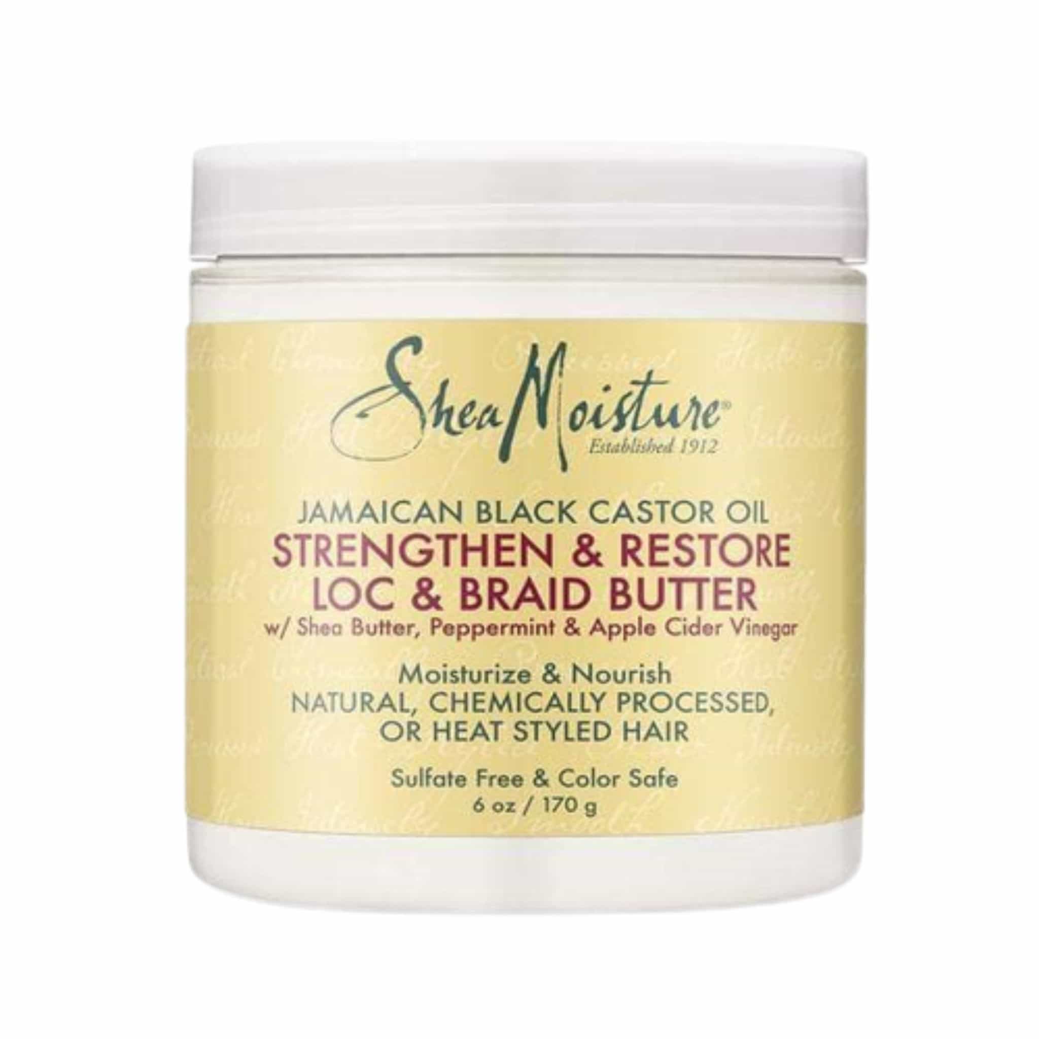 SHEAMOISTURE JAMAICAN BLACK CASTOR OIL STRENGTHEN & RESTORE MOISTURE TWIST AND LOC BUTTER 6OZ