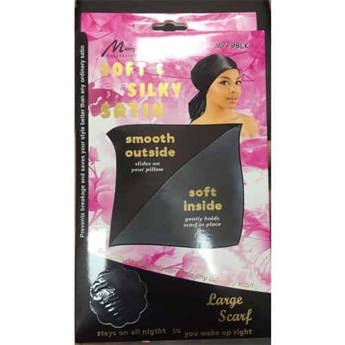 GORRO SOFT Y SILKY SATIN LARGO SCARF #M779BLK MURRAYS COLLECTION