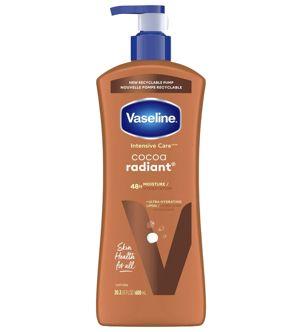 Vaseline Intensive Cocoa Radiant Care Loción Corporal 48H 600ml