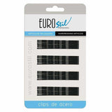 EUROSTIL CARTON 24 CLIPS OND.NEGRO 70 MM