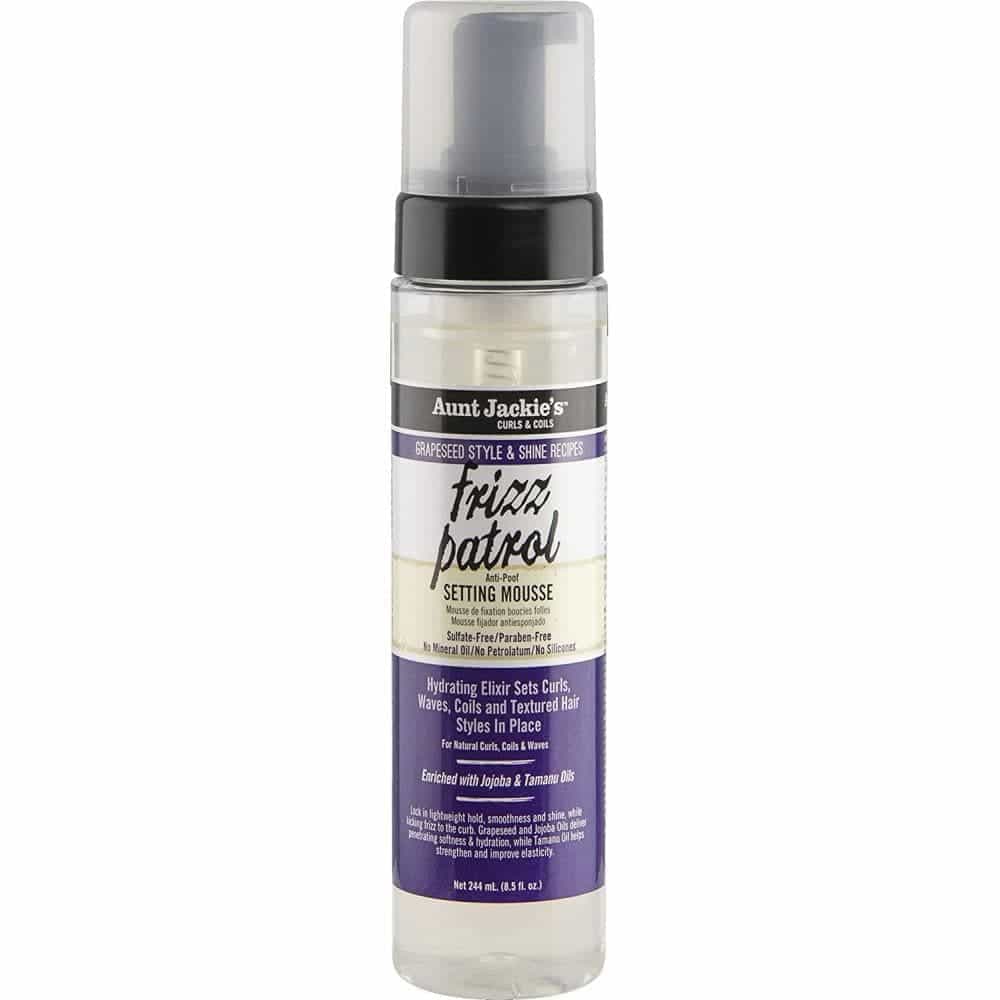MOUSSE HIDRATANTE FRIZZ PATROL ANTI POOF TWIST &amp; CURL SETTING AUNT JACKIES 227ml