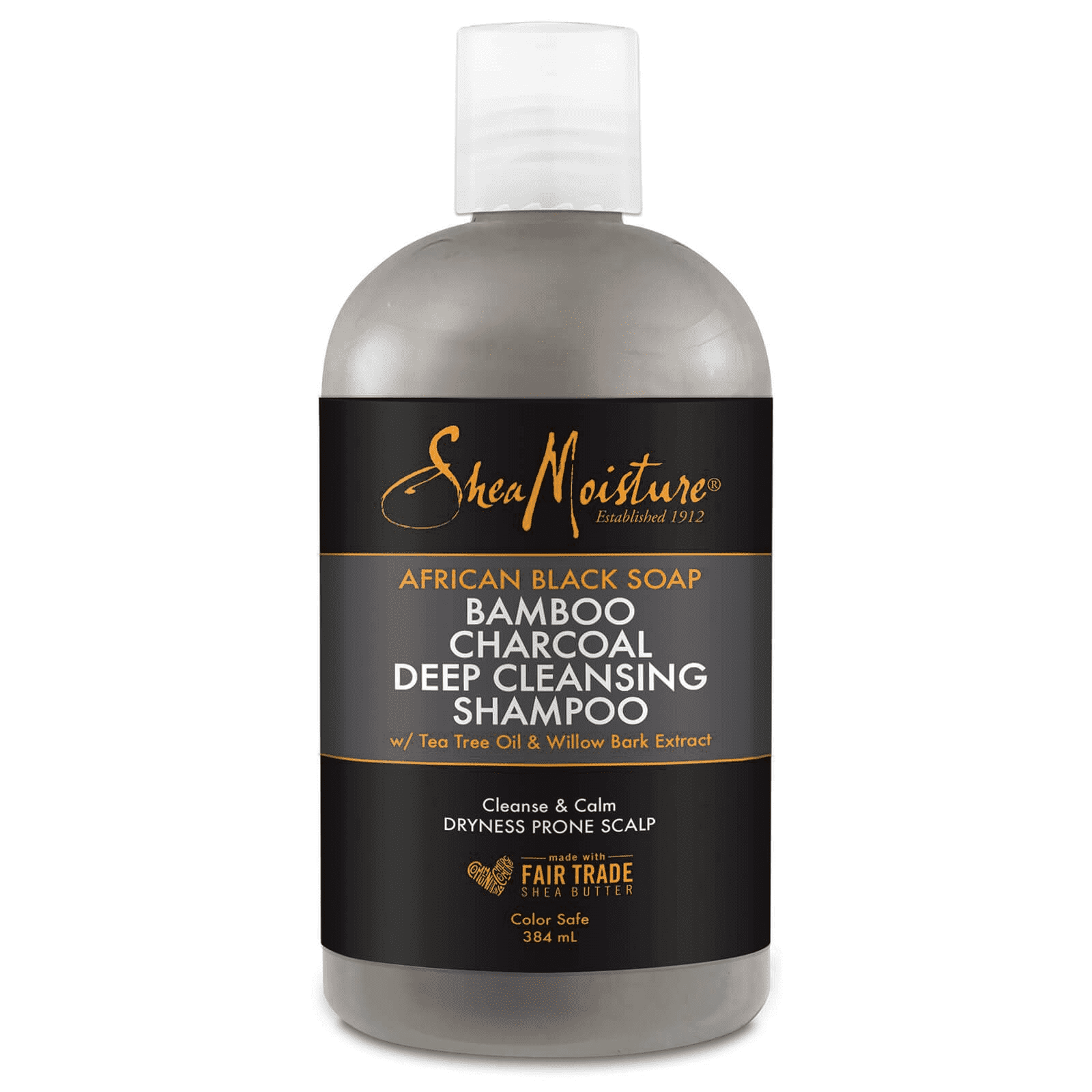 CHAMPÚ AFRICAN BLACK SOAP BAMBOO CHARCOAL DEEP CLEANSING SHAMPOO SHEA MOISTURE 384ML